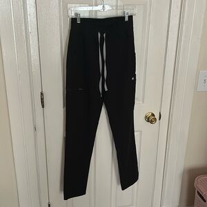 FIGS Yola High-Waisted 2.0 Skinny Scrub Pants - Black, Size S Tall